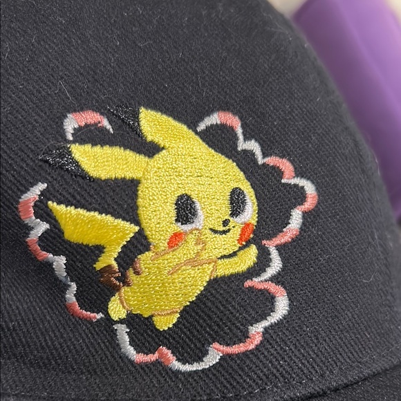 Black Pikachu Embroidered Cap - Picture 2 of 6